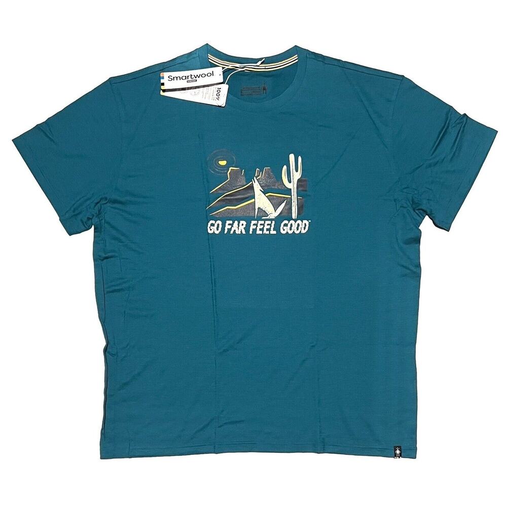 Smartwool Moonlight Desert Graphic T-Shirt Tee Size XL Short Sleeve Grn Blu NWT